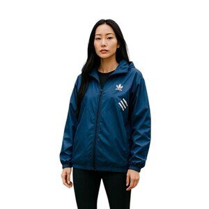Adidas Rare Originals Jacket Windbreaker Blue Cal Surf YXL Woman M X-Cindyana S